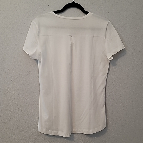LO Brand White V Neck T-Shirt w Pocket Sz M - Picture 11 of 11